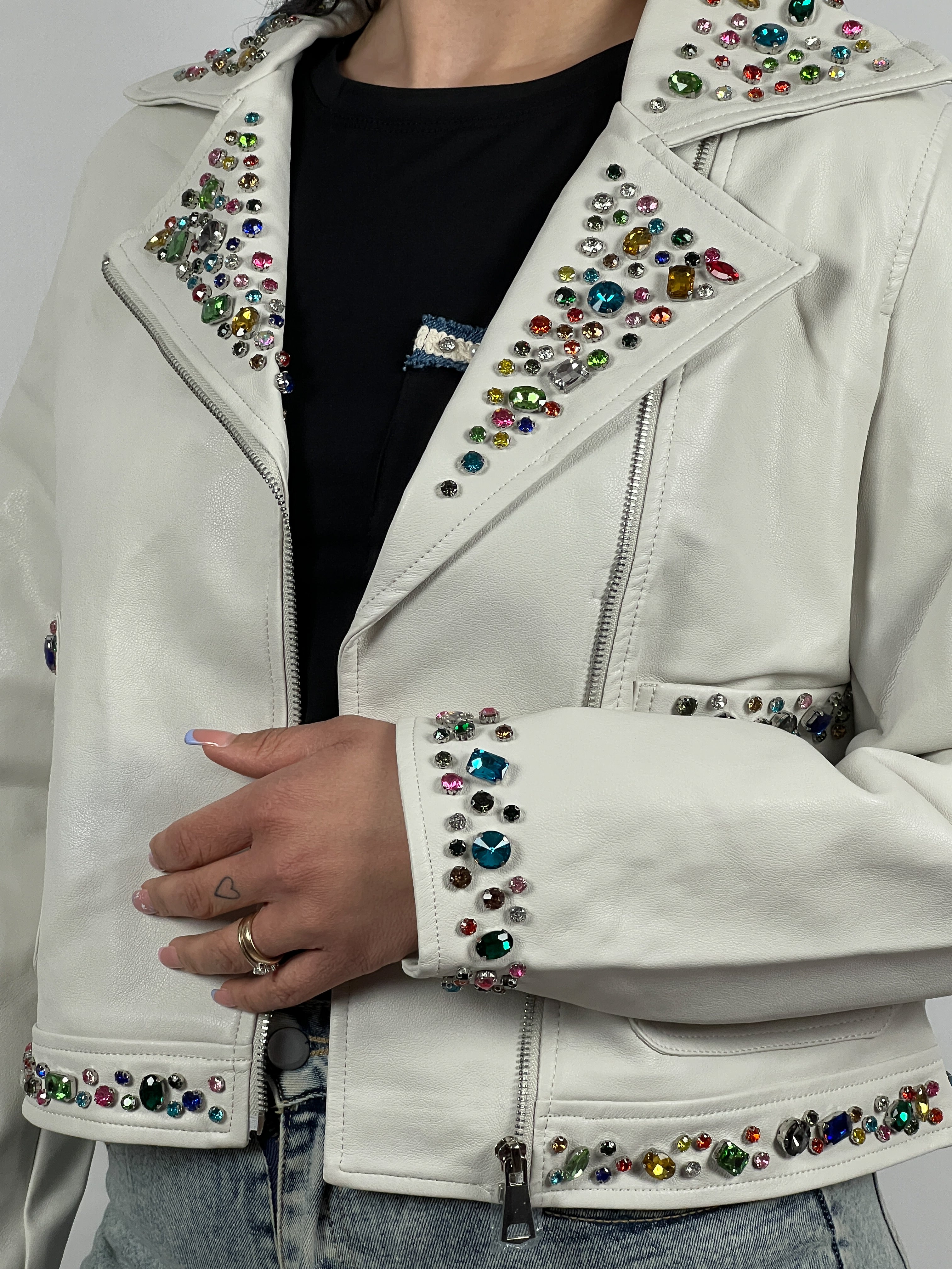 Giacca di pelle Swarovski - 025